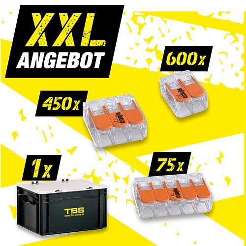 XXL-Angebot Verbindungs-Hebelklemmen + TBS Transportbox, 1126-teilig Standard 1