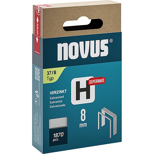 Fine wire staple Novus type H 37/8 galvanised, super hard Standard 1