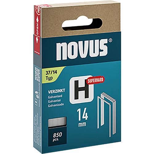 Fine wire staple Novus type H 37/14 galvanised, super hard Standard 1