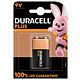 Duracell MN1604 Plus 9V Block battery blister pack of 1