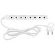 Euro socket strip 4-way white 3 m connection cable