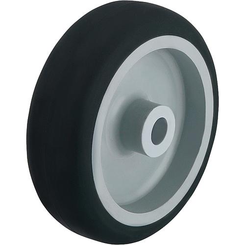 Wheels with thermoplastic rubber tread TPA