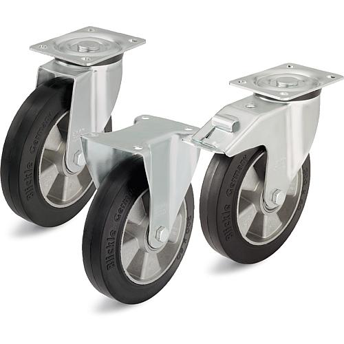 Swivel castors L-ALEV with screw-on plate