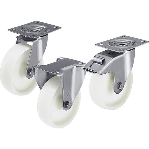 Swivel castors LEX-PO with screw-on plate Anwendung 1