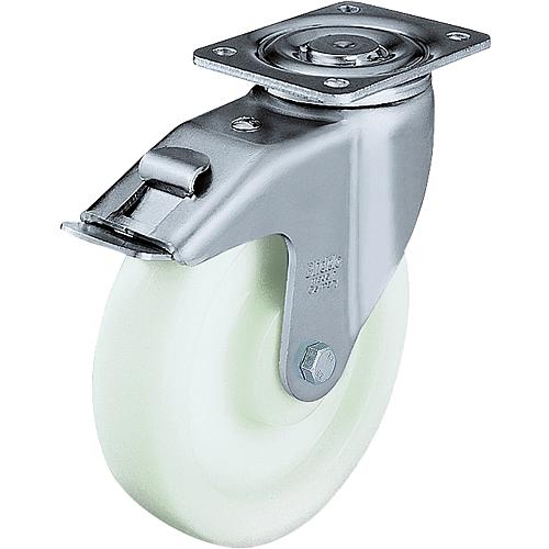 Swivel castors with “stop-fix” brake/ LH-SPO screw-on plate Standard 1