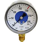 Bourdon tube pressure gauge, welding technology, ø 63 mm, DN 8 (1/4“) radial, inscription “oxygen”