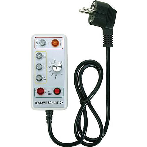 Testavit Schuki 2 plug socket tester with FI tester 10 - 500 mA incl case