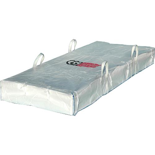 Asbestos sheet bag, coated, 4 lifting loops, SWL 1500 kg, 3200x1250x300 mm