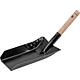 Coal shovel, black, with wooden handle