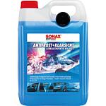 Winter windscreen cleaner SONAX AntiFrost + ClearSight up to -18°C Citrus 5l canister with spout