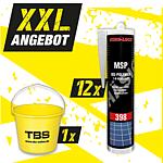 Offre XXL colle de montage/de construction MSP LOS 398 à 310 ml + Seau de chantier TBS, 13 pièces