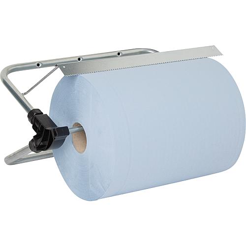 Roll holder for large rolls, wall-mounted, lightweight design