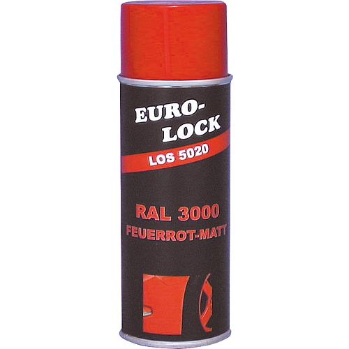 Spray couleur RAL 3000 rouge feu mat, EURO LOCK LOS5022 spray a pulveriser 400ml