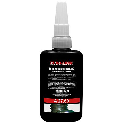 Agent de blocage des vis, haute résistance, EURO-LOCK A 27.60 flacon doseur 50g, mat. passiv