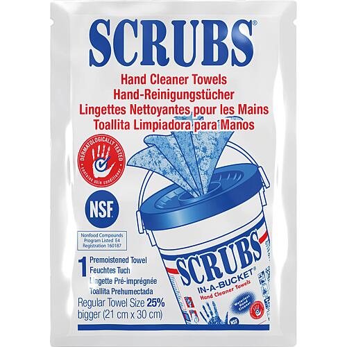 SCRUBS hand wipes, sachet with 1 wipe