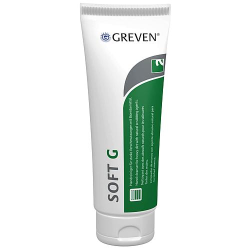 Nettoyant pâteux pour les mains avec des corps de râpes bio à base de noyaux d'olives GREVEN® Soft G Standard 1