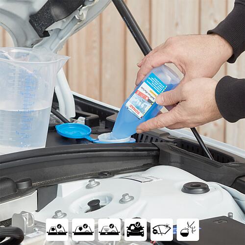 Winter windscreen cleaner AntiFrost + ClearSight Concentrate down to -30°C, Citrus Anwendung 8