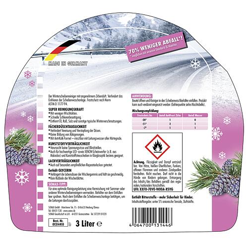 Nettoyant antigel pour vitres SONAX AntiFrost + KlarSicht jusqu'à -20°C Zirbe