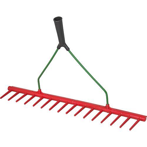 Plastic rake IDEAL 16 straight tines, one-sided 640mm, no handle