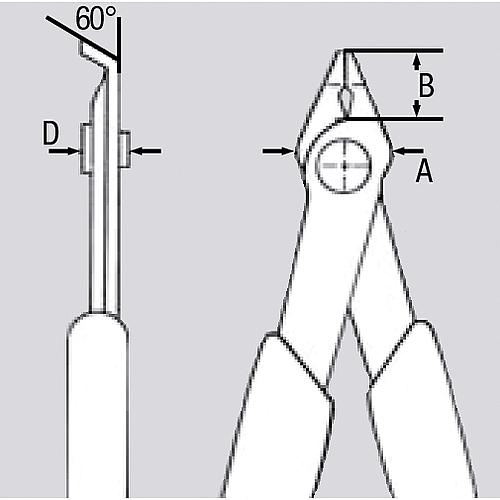 Electronic side cutter Super-Knips®, with wire clamp