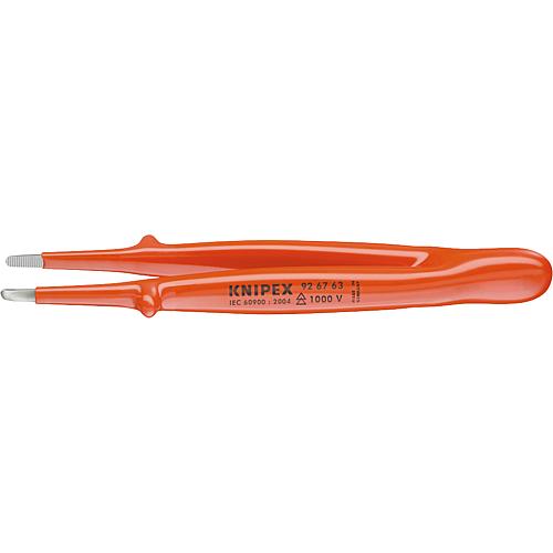 Precision tweezers, insulated, 1000 V, straight shape, length: 145 mm Standard 1