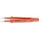 Precision tweezers, dip-insulated, 1000 V, straight shape, length: 130 mm