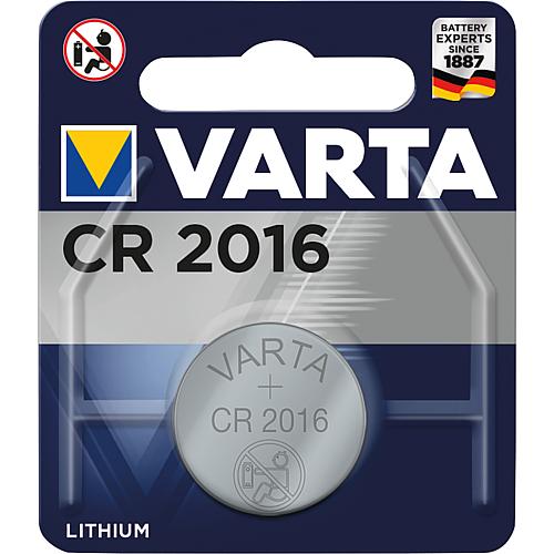 Varta lithium button cell CR2016, 3.0 volts 1 blister