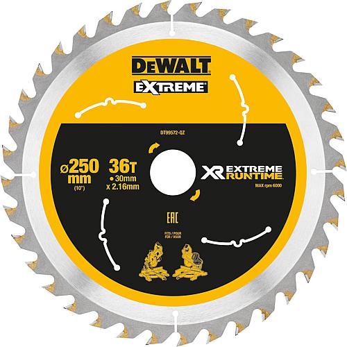 Kreissägeblatt DeWalt, DT99572 XR Extreme Runtime 36Z 250/30mm