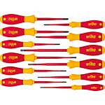 Electric screwdriver set, slotted, Phillips, Pozidriv, PlusMinus/Pozidriv, Torx®, slimFix, 12-piece