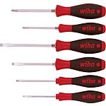 Screwdriver set slotted, Phillips, hexagonal blade, hexagonal spanner aid, 6-piece