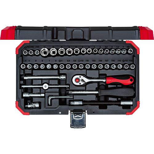 Socket wrench set 1/4", 46-piece Standard 1