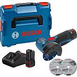 Cordless angle grinder GWS 12V-76, 12 V with 2 x 3.0 Ah Batteries and chargers