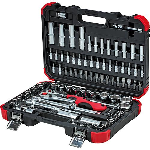 Socket wrench set 1/4" + 1/2", 94 pieces Standard 5