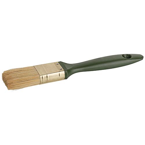 Profi-Flachpinsel 30mm rostbest. Zwinge, Naturborsten, grüner Hartholzstiel