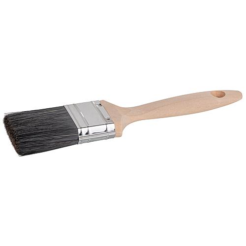 Professional flat brush 60mm rust-resistant ferrule ferrule, black natural bristles, hardwood handle