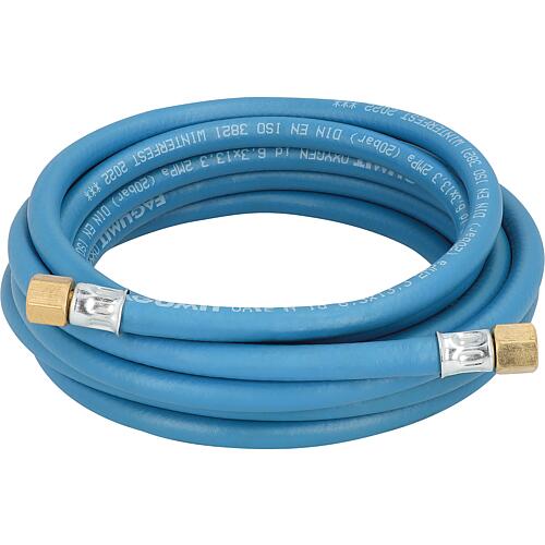 Tuyau souple d'oxygene, 5m long raccord R 1/4" x R 1/4" 6,0 x 3,5 m