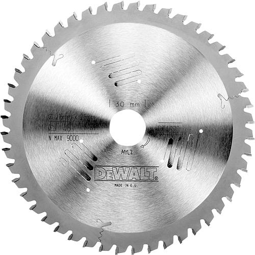 Circular saw blade for veneer, coated panels, plastic and aluminium Standard 1