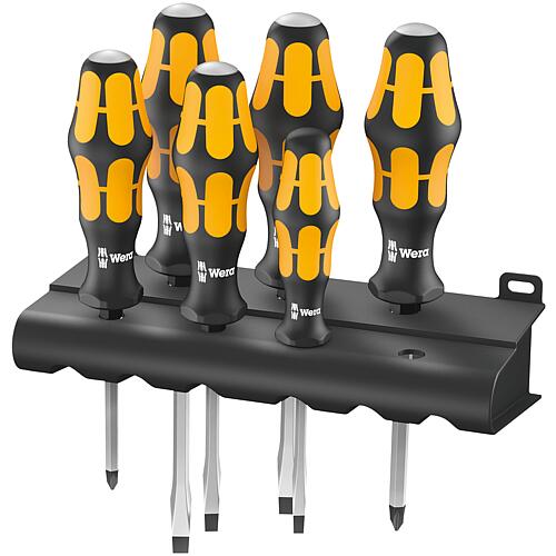 Screwdriver set Kraftform slotted, Phillips with impact cap, 6 pieces Standard 1