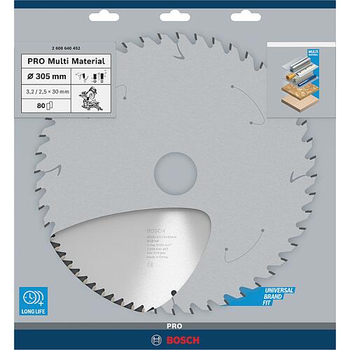 Scie circulaire BOSCH D=305x30mm 80 dents pour scier l'aluminium