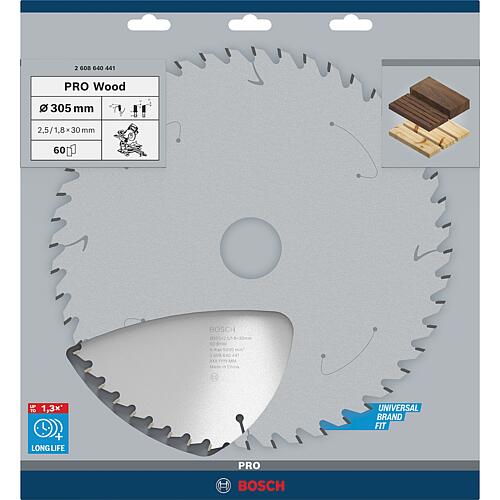 Scie circulaire BOSCH D=305x30mm 60 dents pour scier le bois