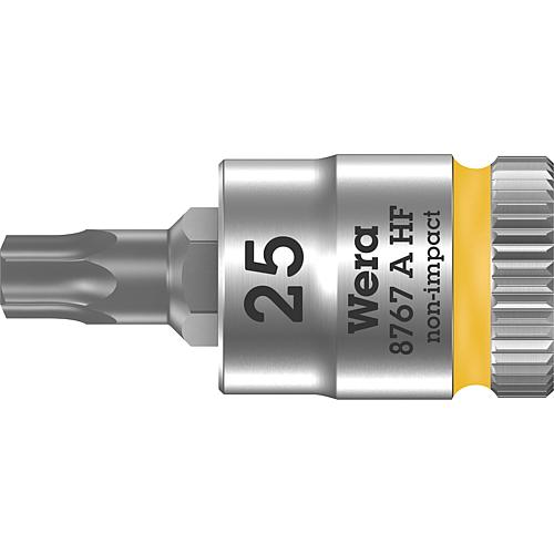 Knarreneinsatz WERA 8767 A HF Torx T25 Länge 28,0mm Antrieb 6,3mm (1/4")