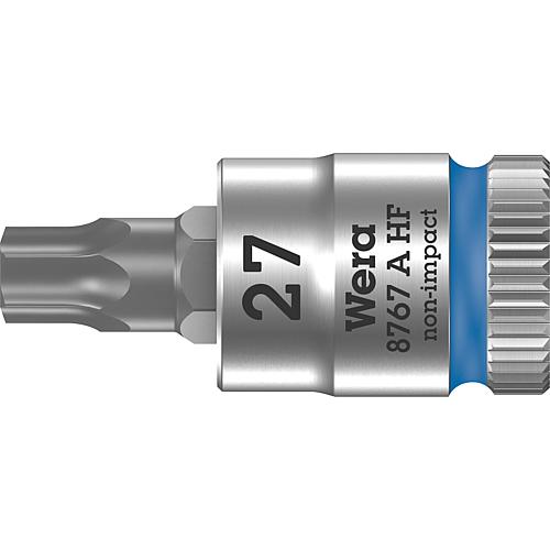 Knarreneinsatz WERA 8767 A HF Torx T27 Länge 28,0mm Antrieb 6,3mm (1/4")