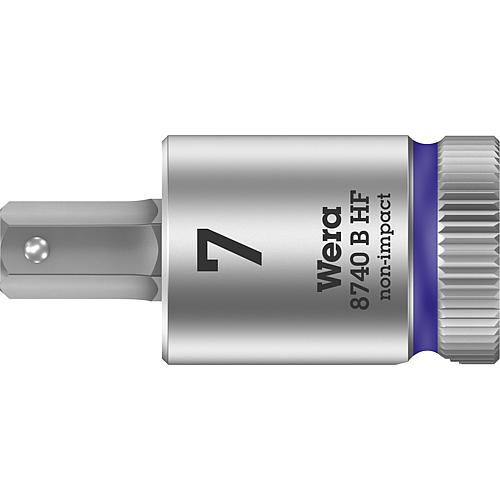 Ratchet bit WERA 8740 B HF hexagonal socket 7mm length 38.5mm drive 9.52mm (3/8")