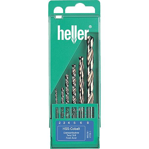 Stainless steel drill set Cobalt heller® HSS-CO, 6-piece Standard 1