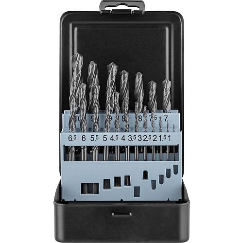 Metal drill set heller® 0901 HSS-R, DIN 338 RN, ø 1-10/13, cylindrical shaft, 19-/25-piece Standard 1