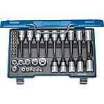 Screwdriver set 1/4” + 1/2”, 34-piece