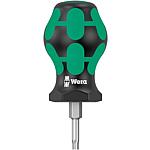 Tournevis Torx® Stubby WERA Kraftform Plus-Série 300, lame ronde 25 mm