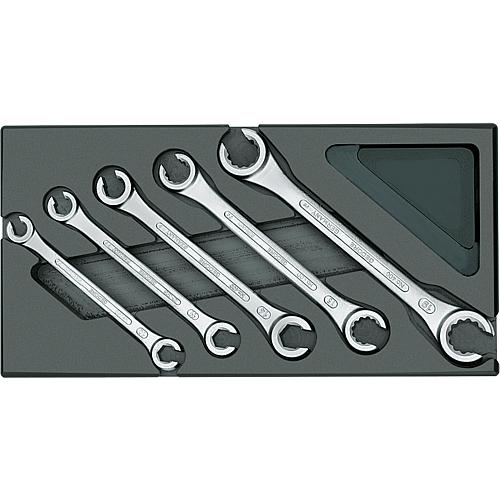 Double ring spanner set 1500 ES-400, in 1/3 Modul, 5-piece Standard 1