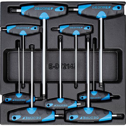 GEDORE 9-piece offset screwdriver set in ABS plastic module