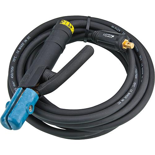 Welding cable with electrode holder 25mm2, 5 m - spike 9mm / 200 A